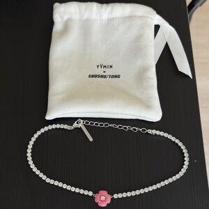 YVMIN x SHUSHU/TONG Pink Flower Crystal Choker